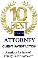 10 Best 2016-2019 Client Satisfaction | American Institute of Family Law Attorneys™
