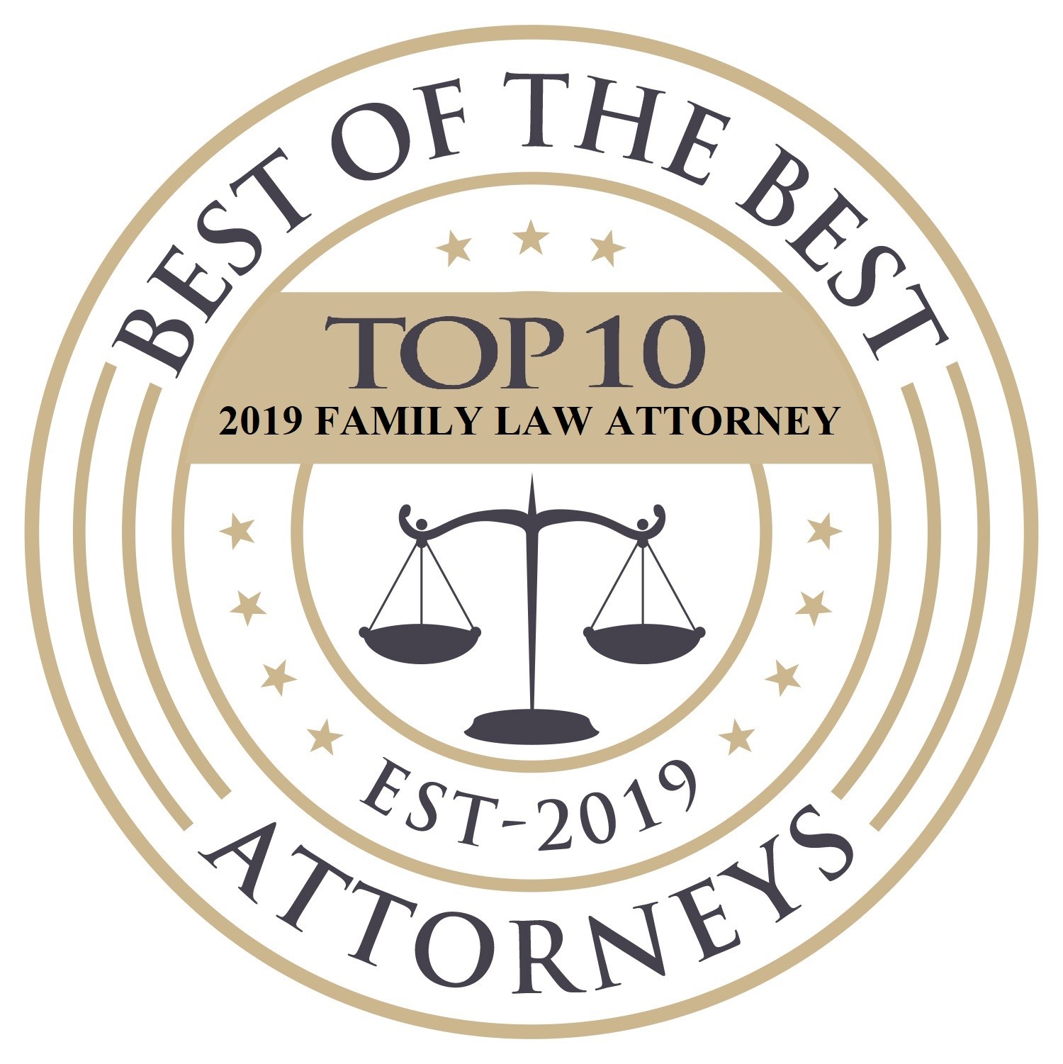 Best Of The Best Attorneys | Top 10 2019 Family Law Attorney | EST-2019
